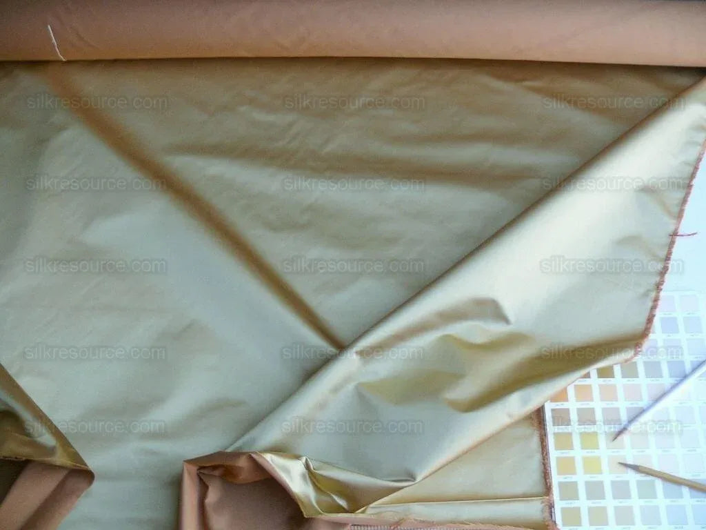 0.5yd Brunschwig &amp; Fils Georges Satin Silk "honey" Gold MSRP USD 470/y