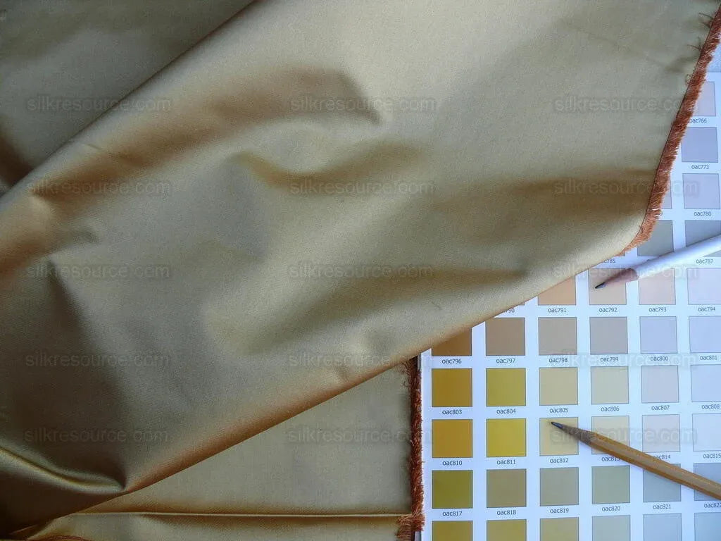 0.9 yard Brunschwig &amp; Fils Georges Satin Silk "honey" Gold MSRP USD 470/y