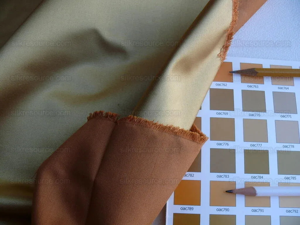 1.1 yards Brunschwig &amp; Fils Georges Satin Silk "honey" Gold MSRP USD 470/y Minor issue