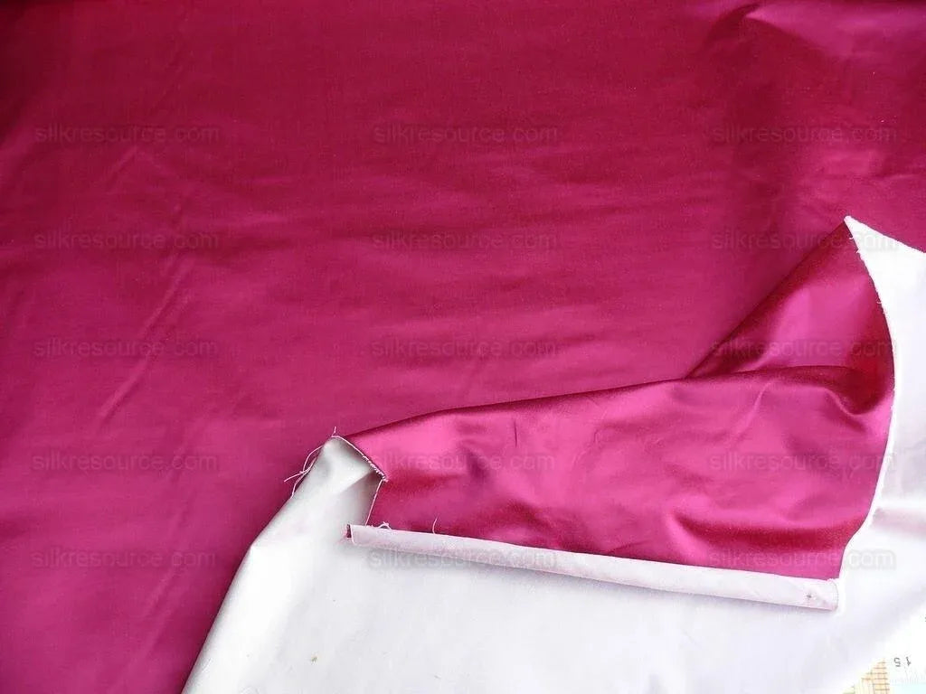 Brunschwig &amp; Fils Georges Satin Silk "fuchsia" Pink Red MSRP USD 470/y