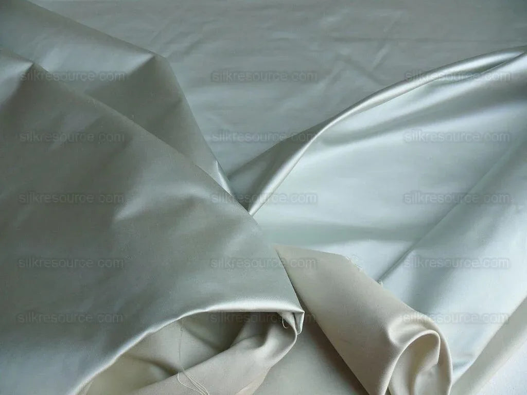BRUNSCHWIG & FILS GEORGES SATIN SILK "RAIN" MISTY BLUE MSRP248Y