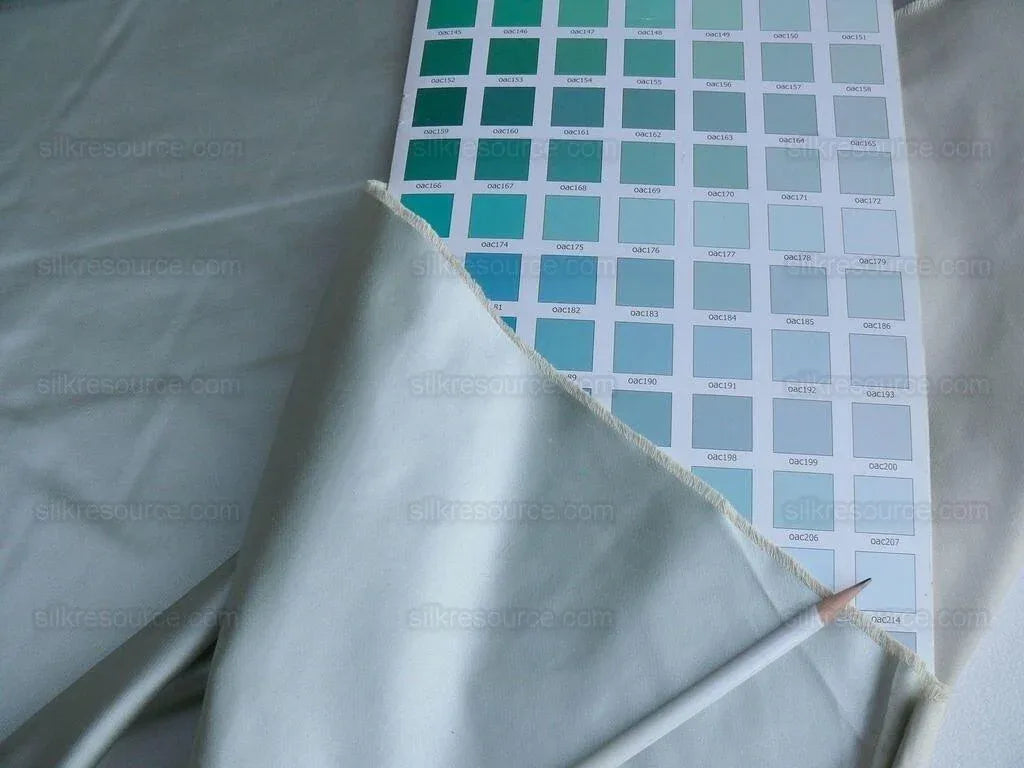 Brunschwig &amp; Fils Georges Satin Silk "rain" Misty Blue MSRP USD 470/Y