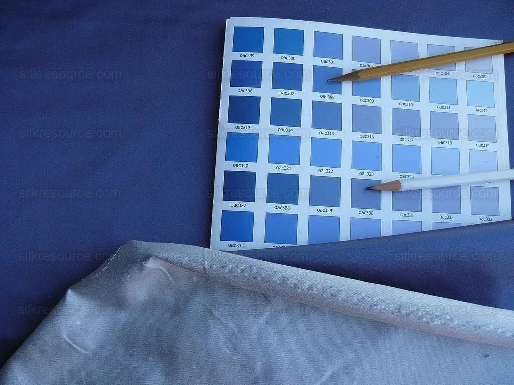 By Yd Brunschwig &amp; Fils Georges Satin Silk "Periwinkle" Muted Blue MSRP USD 470/Y