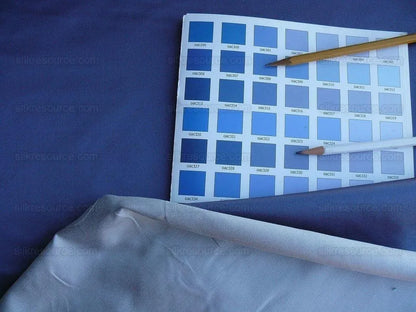 By Yd Brunschwig &amp; Fils Georges Satin Silk "Periwinkle" Muted Blue MSRP USD 470/Y