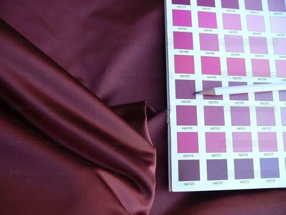 By Yd Brunschwig &amp; Fils Georges Satin Silk "radicchio" Deep Red MSRP USD 470/Y