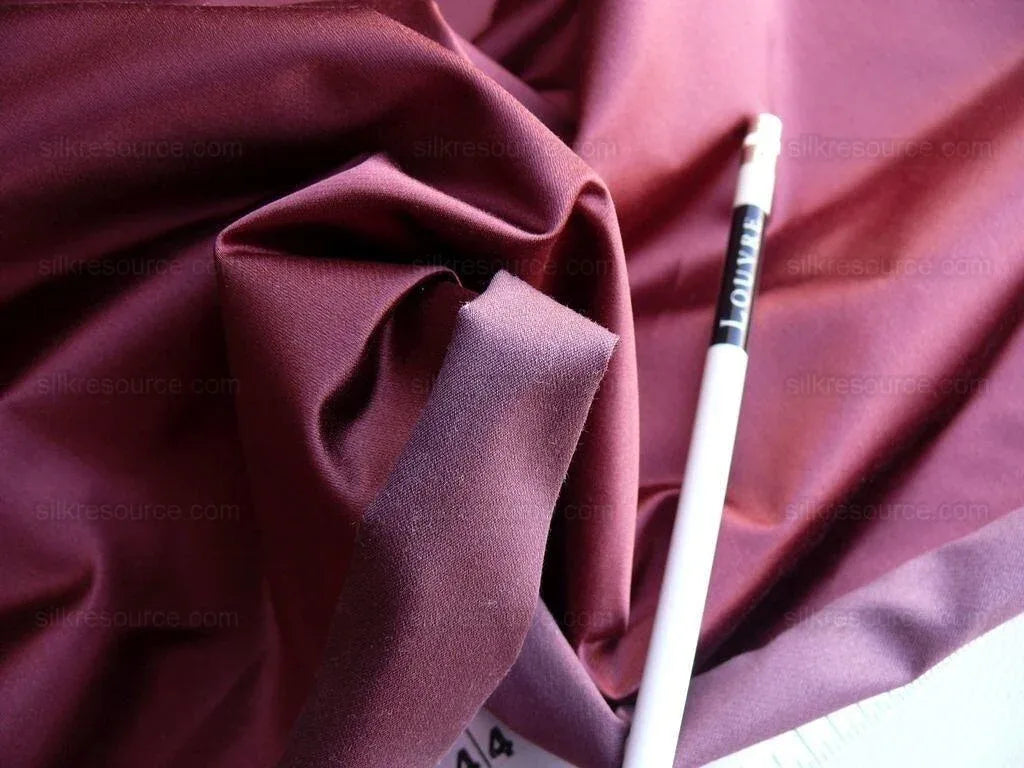 By Yd Brunschwig &amp; Fils Georges Satin Silk "radicchio" Deep Red MSRP USD 470/Y