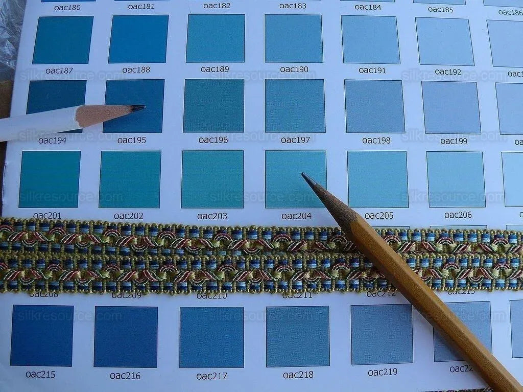 By Yd Brunschwig &amp; Fils Reve De Papillon 1/2 Inch Braid Marigold Peacock Blue Pink Gold Butterfly Bush