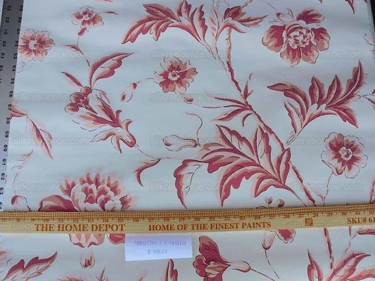 Brunschwig &amp; Fils Mandarin Rose.pink Wallpaper Hand Printed MSRP USD 316/Single R
