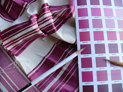 Brunschwig &amp; Fils Vilmorin Satin Stripe Schiaparelli Pink MSRP USD 290/y