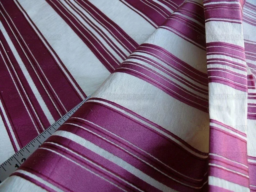 Brunschwig &amp; Fils Vilmorin Satin Stripe Schiaparelli Pink MSRP USD 290/y