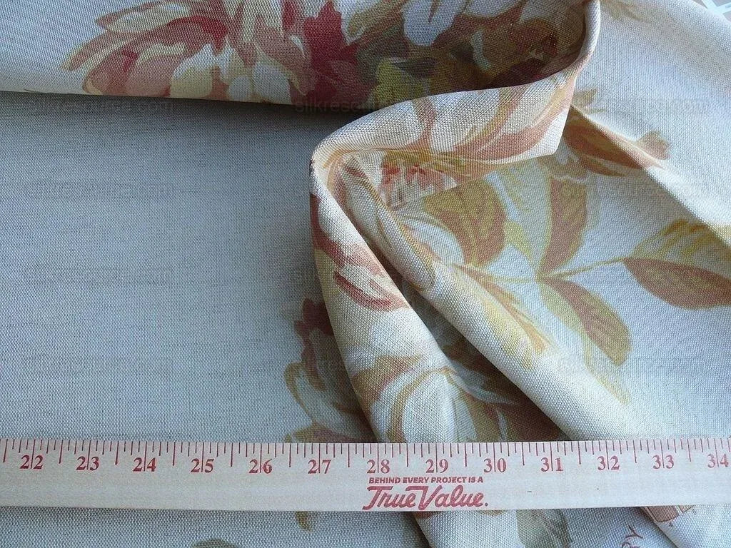 By Yd Lee Jofa Mulberry Home Arabella Print In Terra Red Orange On Linen MSRP USD 178/y