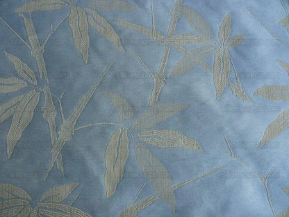 By Yd Lee Jofa Gp&amp;j Baker Bamboo Pale Aqua Blue Chinoiserie Linen Silk Lampas MSRP USD 298/y