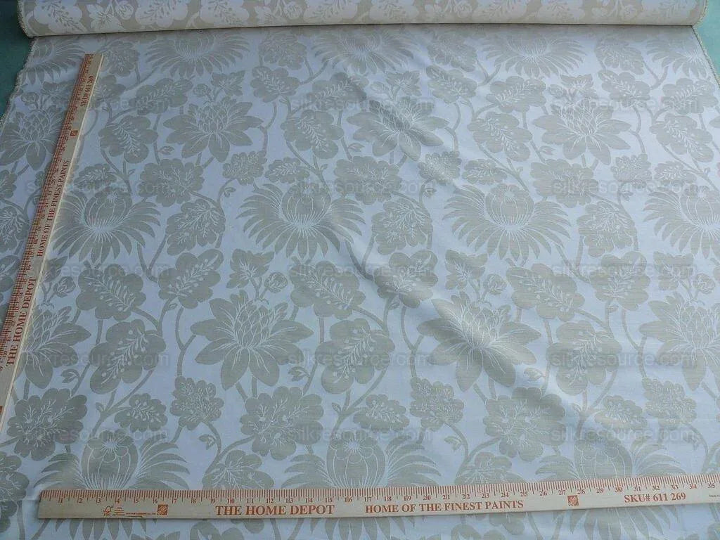 By Yd Lee Jofa G P &amp; J Baker Hanbury Weave Cream White Art Nouveau Cotton MSRP USD 190/y