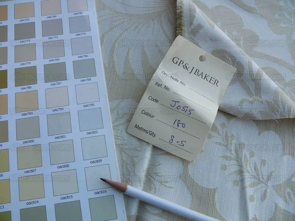 By Yd Lee Jofa G P &amp; J Baker Hanbury Weave Cream White Art Nouveau Cotton MSRP USD 190/y