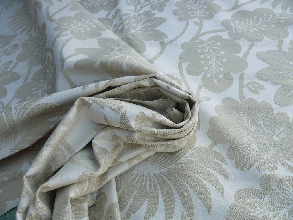 By Yd Lee Jofa G P &amp; J Baker Hanbury Weave Cream White Art Nouveau Cotton MSRP USD 190/y