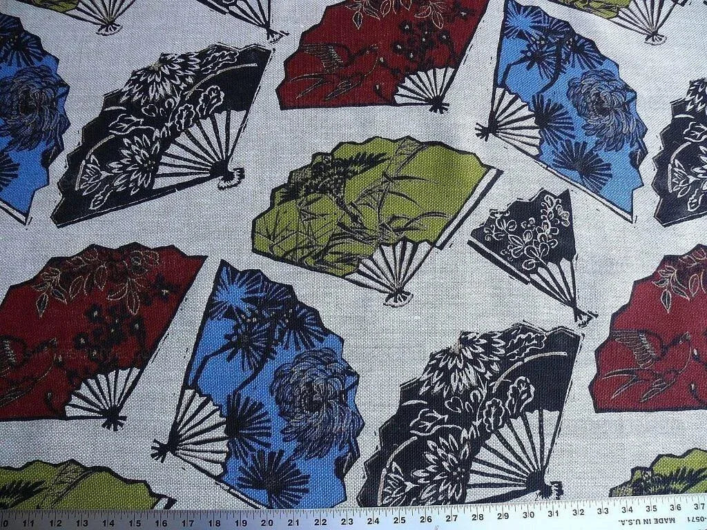 By Yd Lee Jofa Gp&amp;j Baker Batik Fans Jewel Linen Japanese Chrysanthemum Bird Gilded Emperor's Garden MSRP USD 190/y