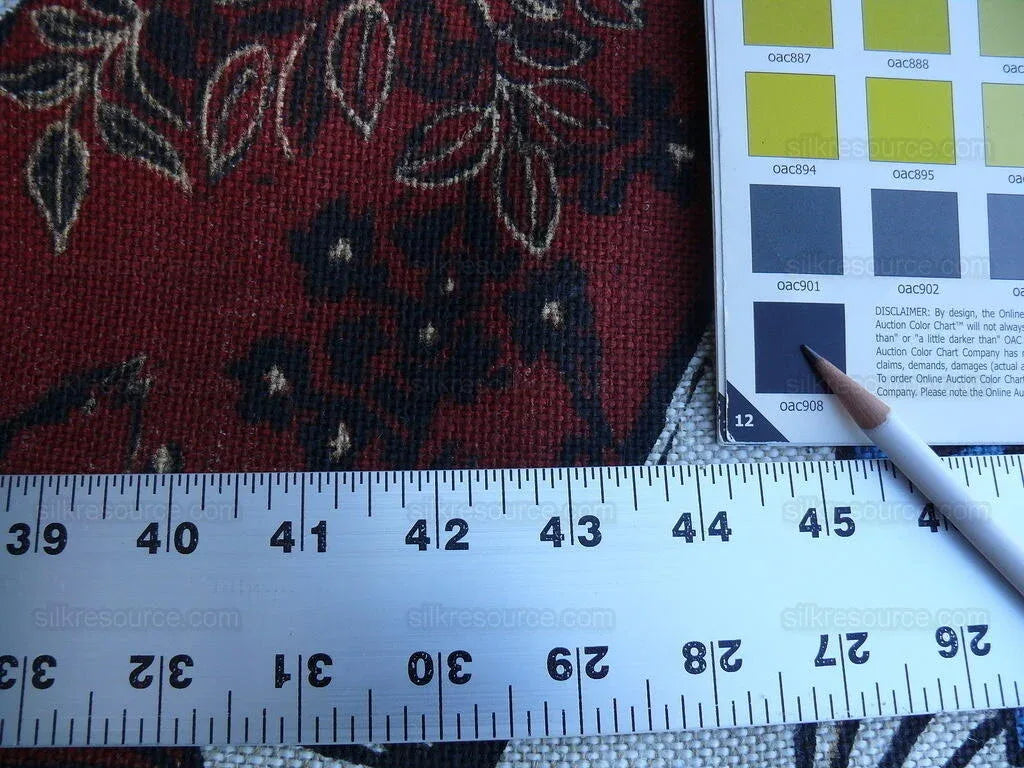 By Yd Lee Jofa Gp&amp;j Baker Batik Fans Jewel Linen Japanese Chrysanthemum Bird Gilded Emperor's Garden MSRP USD 190/y