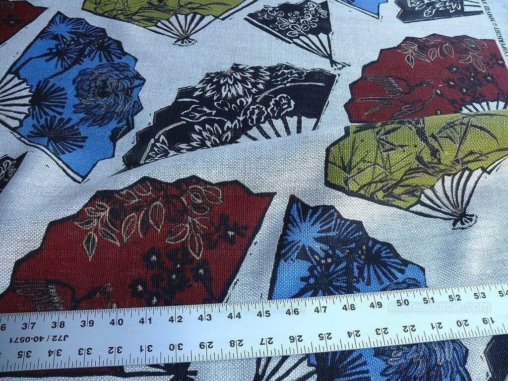 By Yd Lee Jofa Gp&amp;j Baker Batik Fans Jewel Linen Japanese Chrysanthemum Bird Gilded Emperor's Garden MSRP USD 190/y