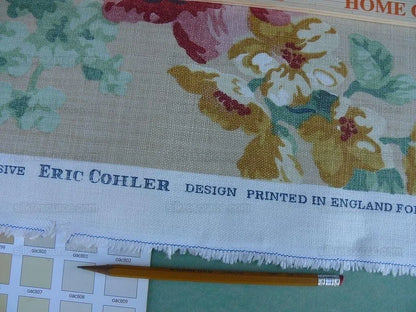 9.3y Lee Jofa Jardin Prive.caramel.o Linen Floral Print MSRP USD 190Y