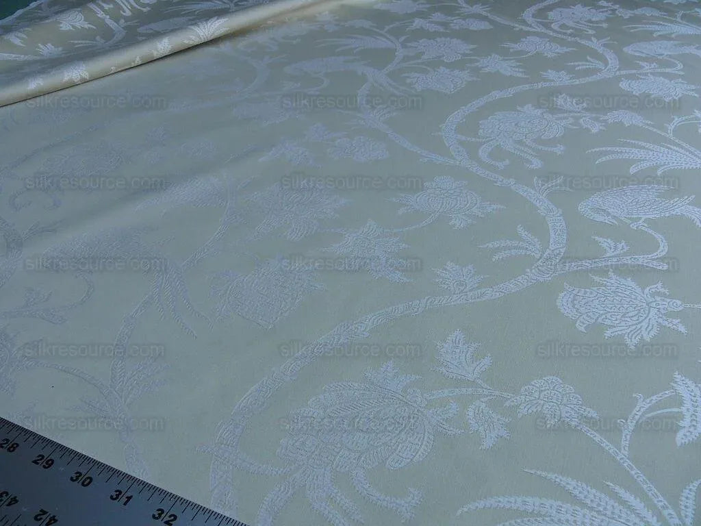 3.17y Lee Jofa G P &amp; J Baker Peplow Trail Sand Bird Art Nouveau 100%Cotton Bird and Thistle  MSRP198Y