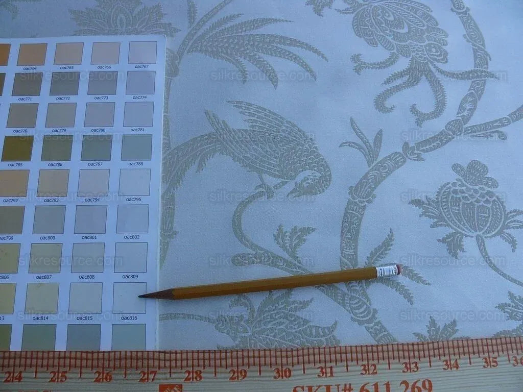 3.17y Lee Jofa G P &amp; J Baker Peplow Trail Sand Bird Art Nouveau 100%Cotton Bird and Thistle  MSRP198Y