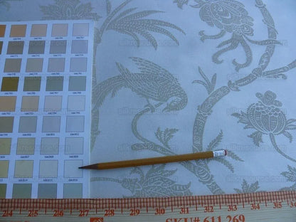 3.17y Lee Jofa G P &amp; J Baker Peplow Trail Sand Bird Art Nouveau 100%Cotton Bird and Thistle  MSRP198Y