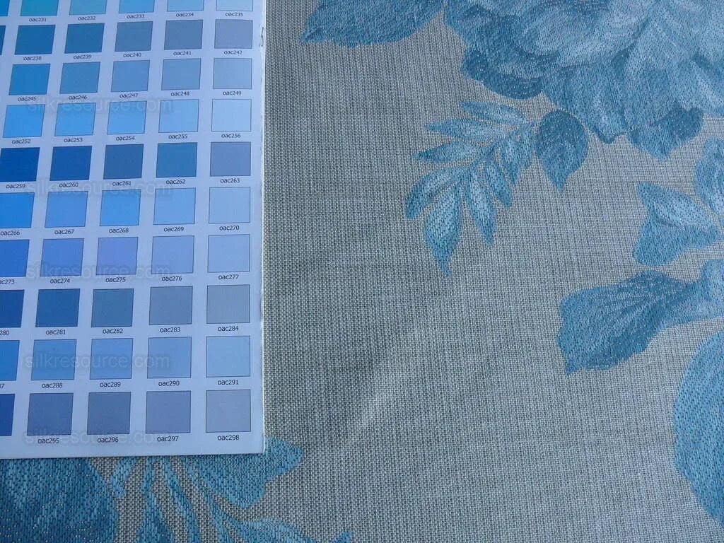 By Yd Lee Jofa Baker Lifestyle Camelia Aqua Blue Brocade Huge Flower Woven MSRP USD 196/y