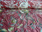 by yard Lee Jofa Dana Embroidery Brick Silk Red Flower Power Tree Of Life MSRP USD 498/y
