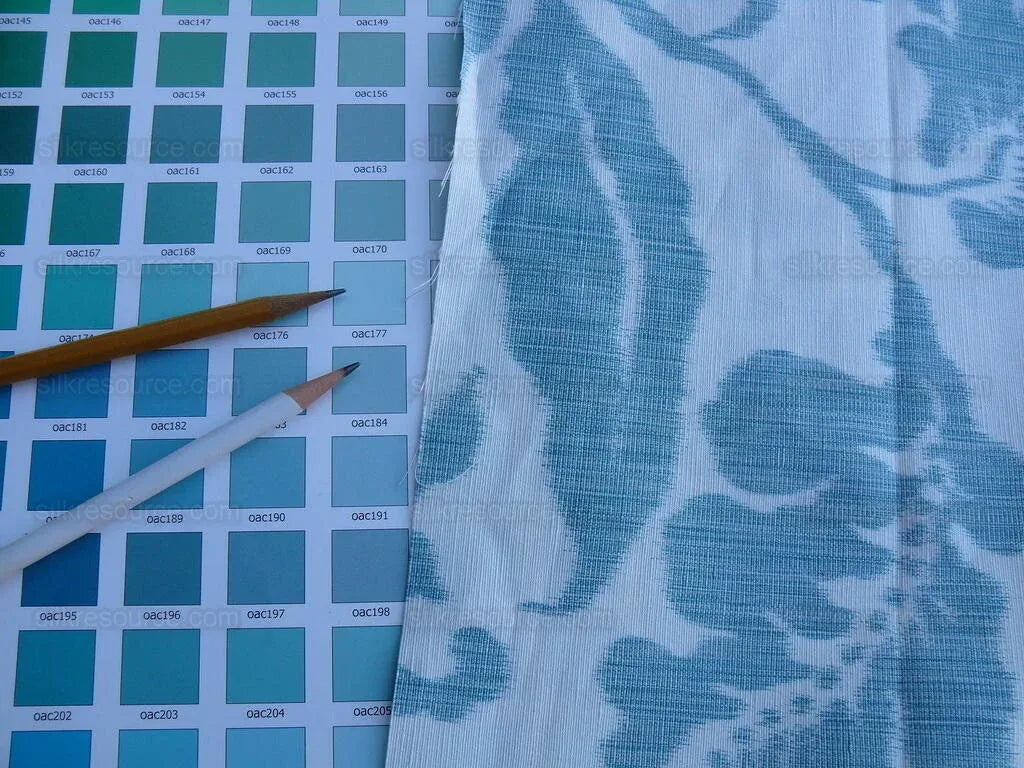 11.2yd Lee Jofa Kali Damask.teal Blue White Bird Flower MSRP USD 190