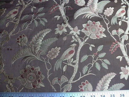 2.5yd Lee Jofa Buttermere Silk.coffee Chinoiserie Silk Lampas Ms