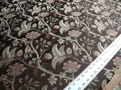 6.88y Lee Jofa Buttermere Silk.coffee Chinoiserie Silk Lampas Ms