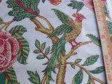 6Y LEE JOFA JACOBEAN TREE.ORANGE/PINK CHINTZ BIRD PARADISE