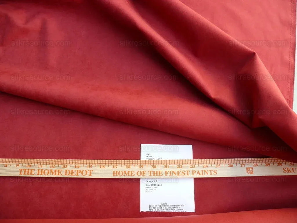 by yard Lee Jofa Japanese Sensuede Peony Pink Crisp Red Solid Polyester MSRP USD 168/Y