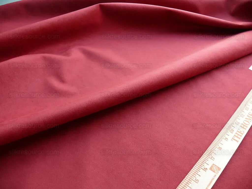 by yard Lee Jofa Japanese Sensuede Peony Pink Crisp Red Solid Polyester MSRP USD 168/Y