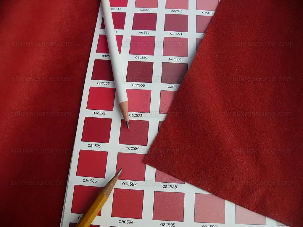 by yard Lee Jofa Japanese Sensuede Peony Pink Crisp Red Solid Polyester MSRP USD 168/Y