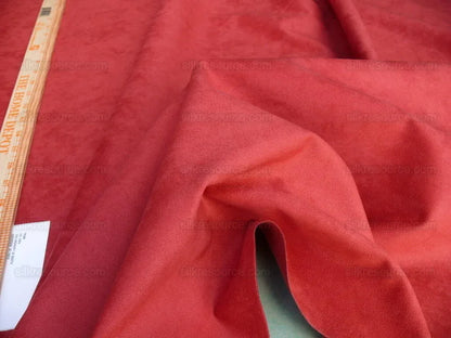 by yard Lee Jofa Japanese Sensuede Peony Pink Crisp Red Solid Polyester MSRP USD 168/Y