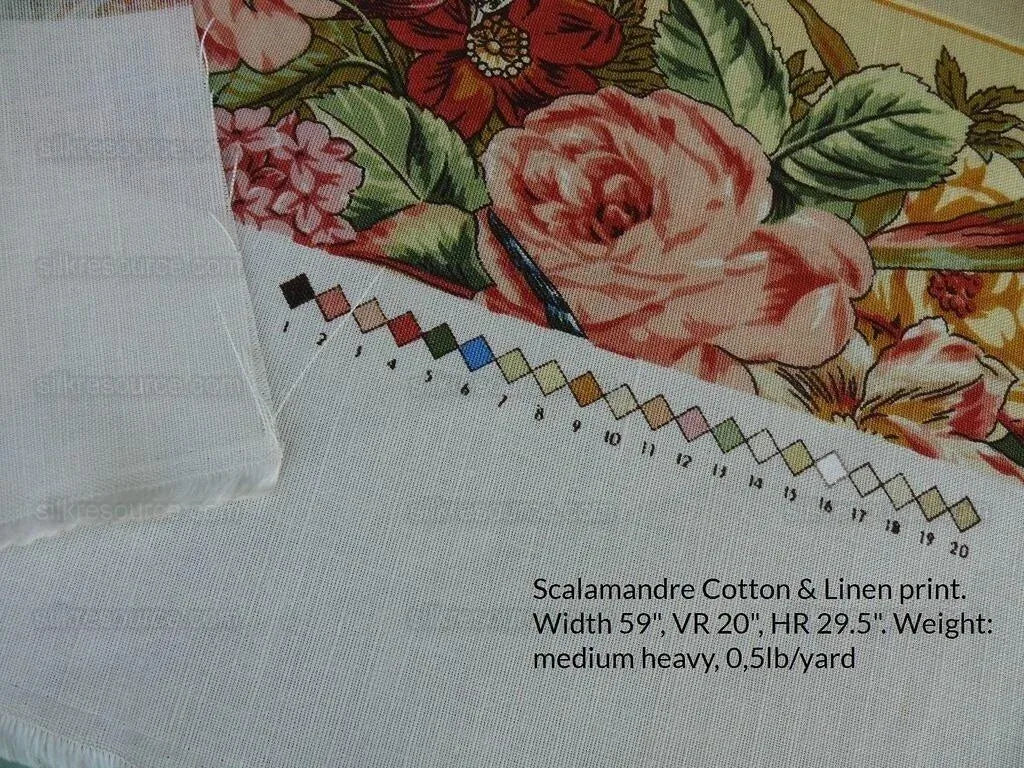 Scalamandre  Point de Venise Multi/Vanilla Stripe Botanical Beige White MSRP USD128/y