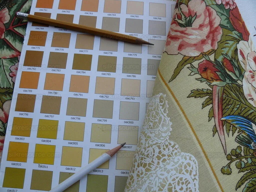 Scalamandre  Point de Venise Multi/Vanilla Stripe Botanical Beige White MSRP USD128/y