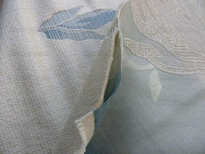 By Yard Lee Jofa Magnolia Damask Aqua Weave Blue Cream MSRP USD296/yard