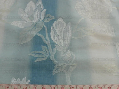 By Yard Lee Jofa Magnolia Damask Aqua Weave Blue Cream MSRP USD296/yard