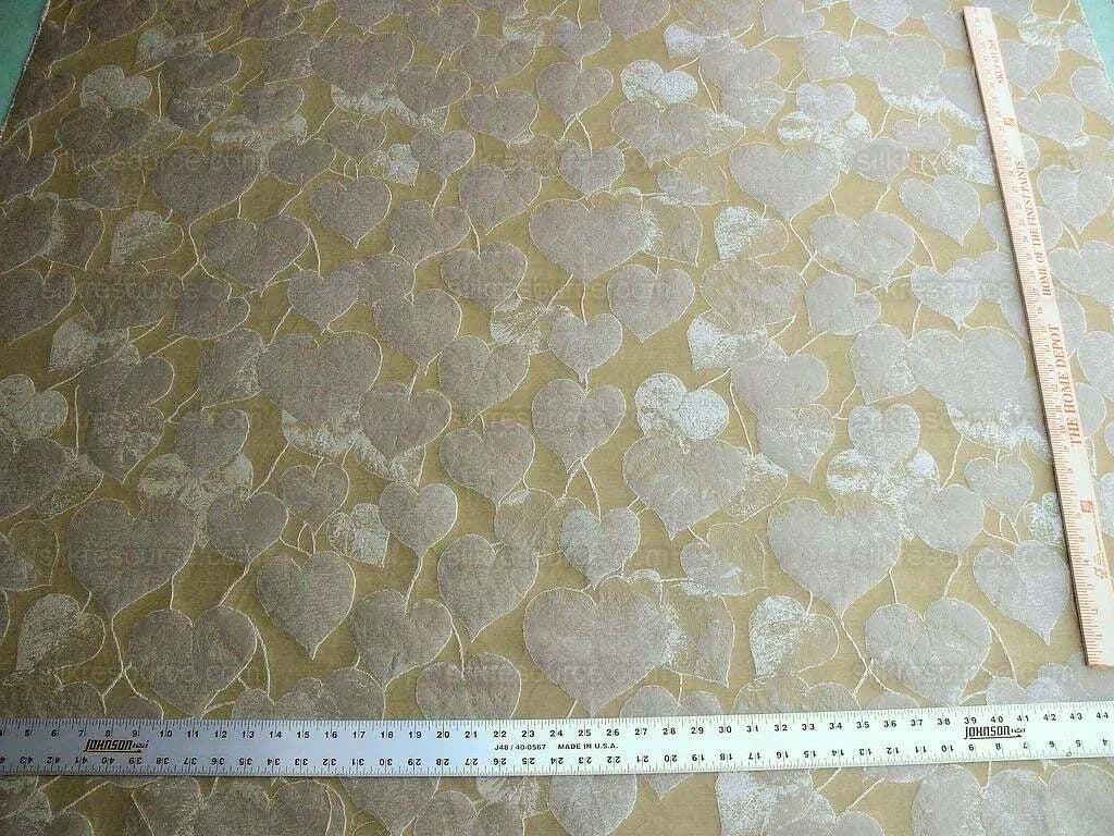 Lee Jofa Mulberry Home Lime Leaves Gold Silk Brocade MSRP USD 290/Y