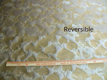 Lee Jofa Mulberry Home Lime Leaves Gold Silk Brocade MSRP USD 290/Y