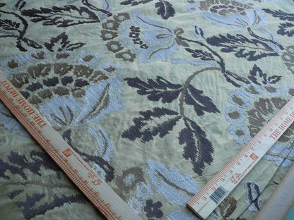 Lee Jofa Oriana Silk Gold Large Poppy Flower Embroidery Art Nouveau MSRP USD 296/y