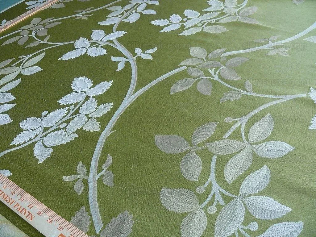 By Yard Lee Jofa Mulberry Home Enchanted Vine Lime Green MSRP USD 296/y