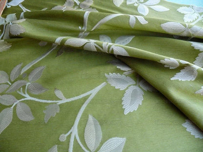 By Yard Lee Jofa Mulberry Home Enchanted Vine Lime Green MSRP USD 296/y