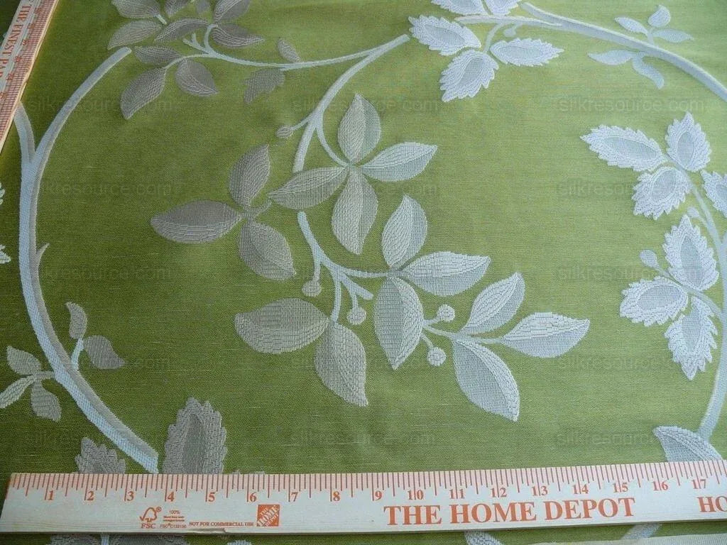 By Yard Lee Jofa Mulberry Home Enchanted Vine Lime Green MSRP USD 296/y