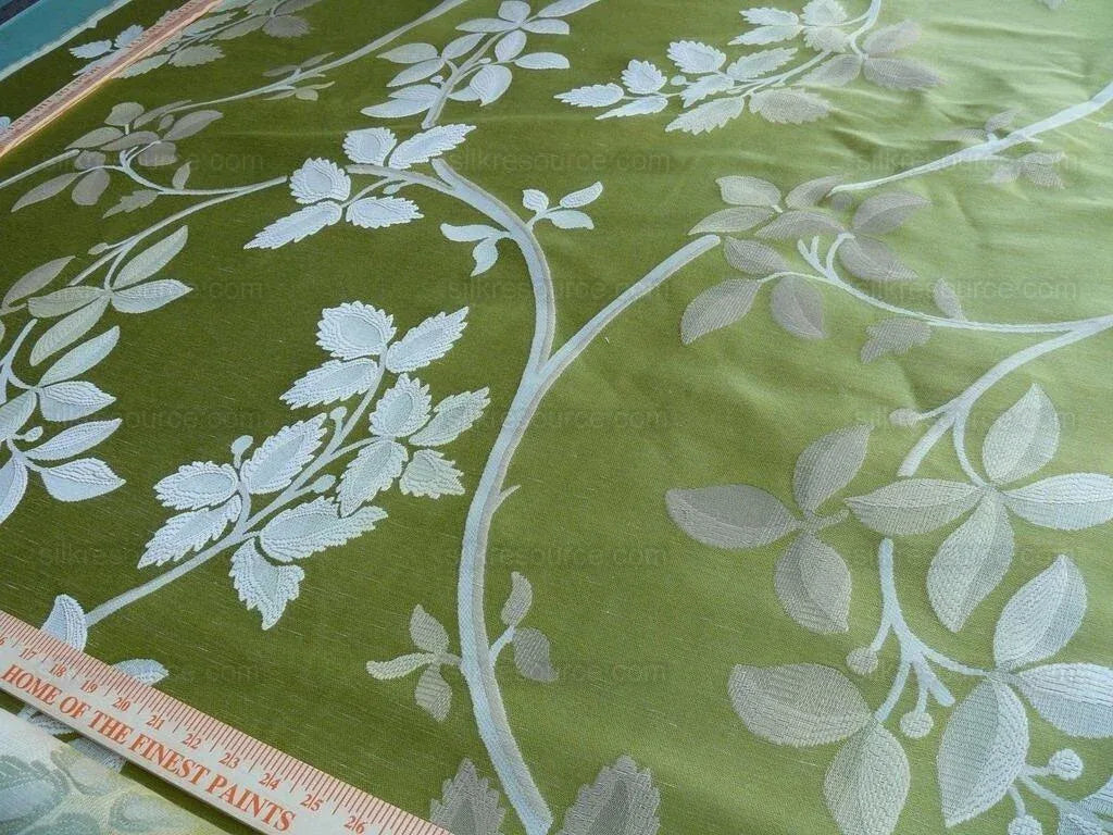 By Yard Lee Jofa Mulberry Home Enchanted Vine Lime Green MSRP USD 296/y