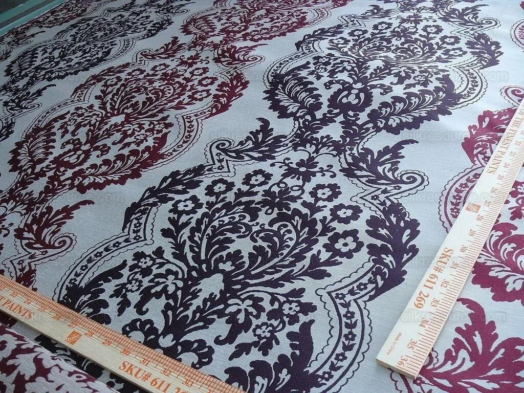 Lee Jofa Mulberry Home Staveley Damask Damson Claret Purple MSRP USD 196/y