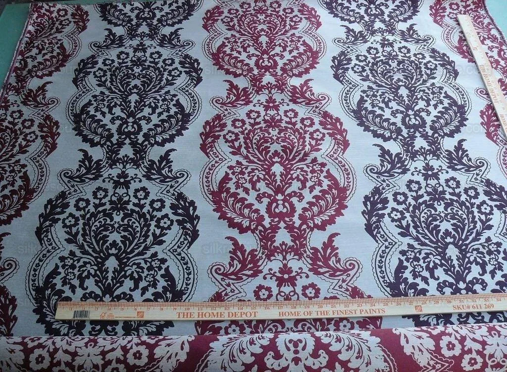 Lee Jofa Mulberry Home Staveley Damask Damson Claret Purple MSRP USD 196/y