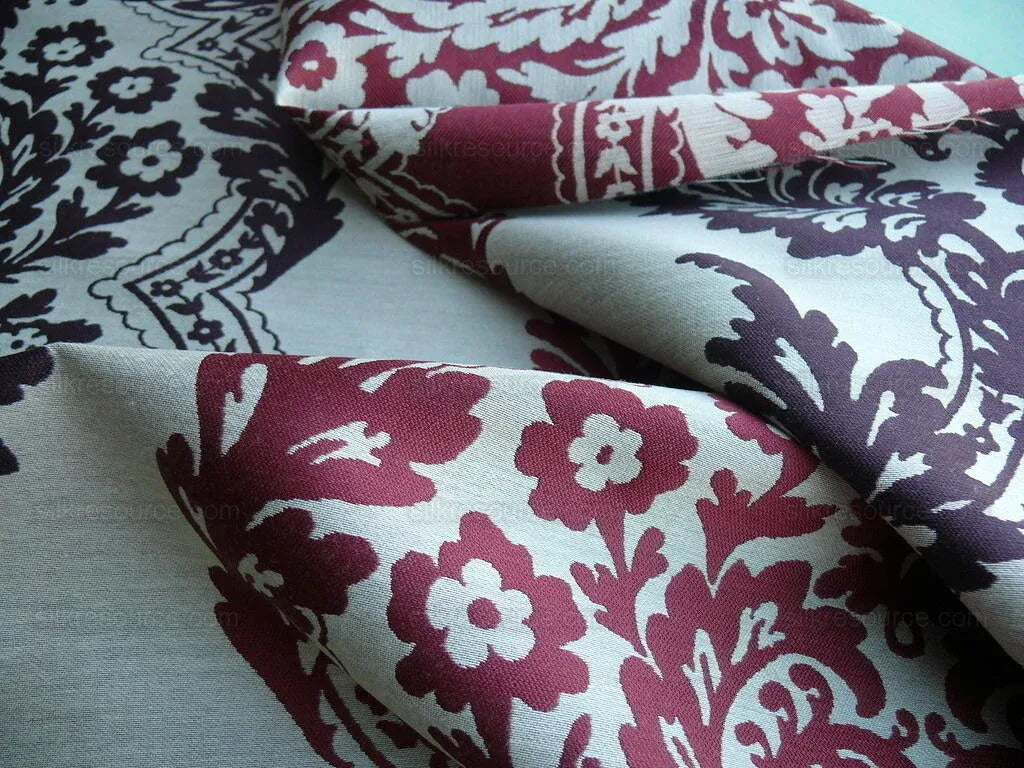 Lee Jofa Mulberry Home Staveley Damask Damson Claret Purple MSRP USD 196/y